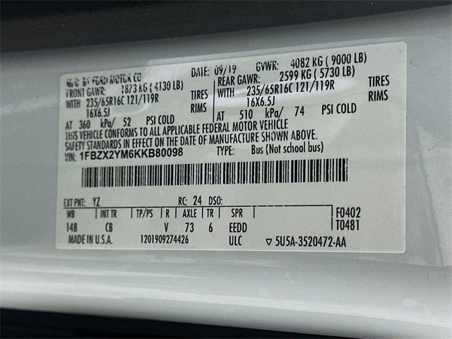 2019 Ford Transit-350 XL