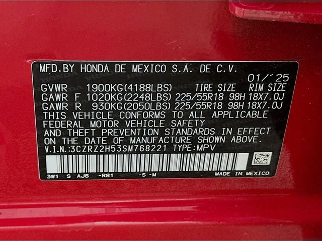 2025 Honda HR-V Sport