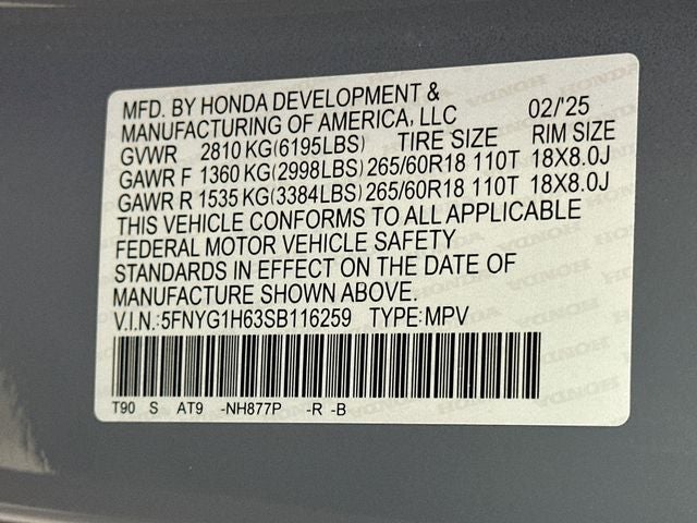 2025 Honda Pilot TrailSport