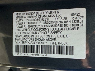 2023 Honda Ridgeline RTL-E