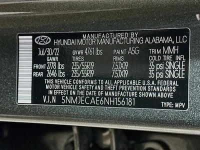 2022 Hyundai TUCSON Limited