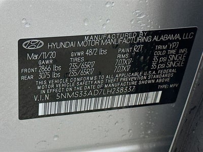 2020 Hyundai SANTA FE SEL