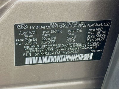 2020 Hyundai SANTA FE SEL