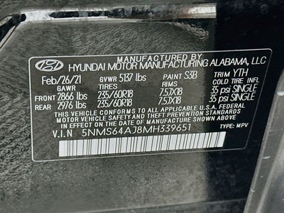 2021 Hyundai SANTA FE SEL