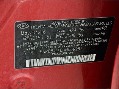 2017 Hyundai ELANTRA Limited