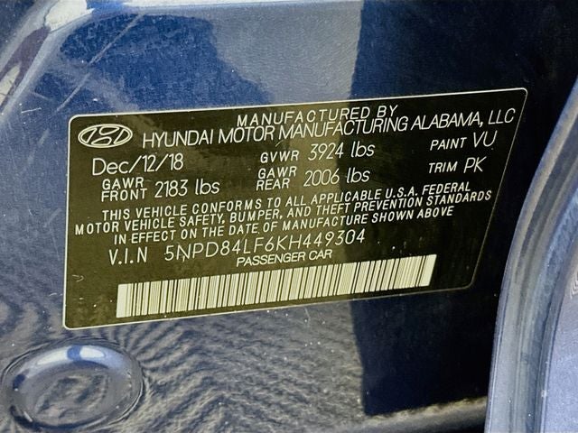 2019 Hyundai ELANTRA SEL