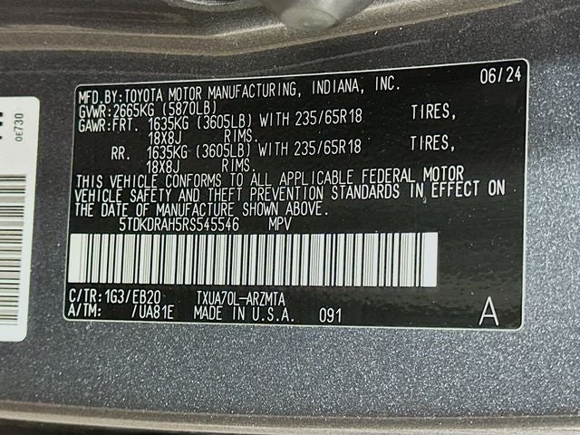 2024 Toyota Highlander LE