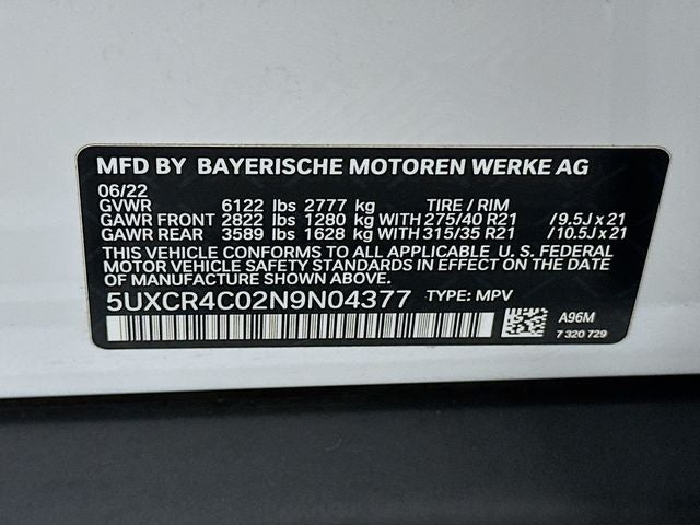 2022 BMW X5 sDrive40i