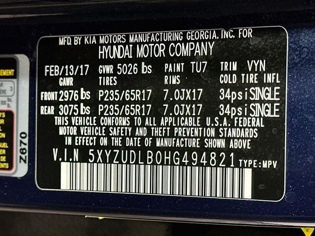 2017 Hyundai SANTA FE SPORT 2.4 Base