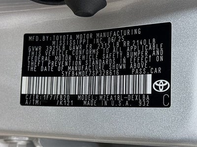 2025 Toyota Corolla LE