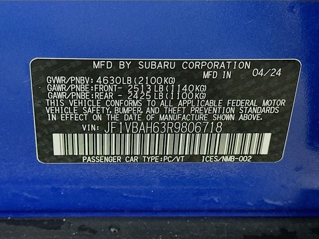 2024 Subaru WRX Premium