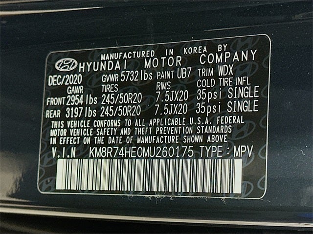 2021 Hyundai PALISADE Calligraphy