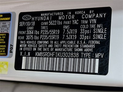 2019 Hyundai SANTA FE XL Limited