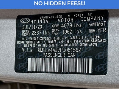 2023 Hyundai ELANTRA HYBRID Blue