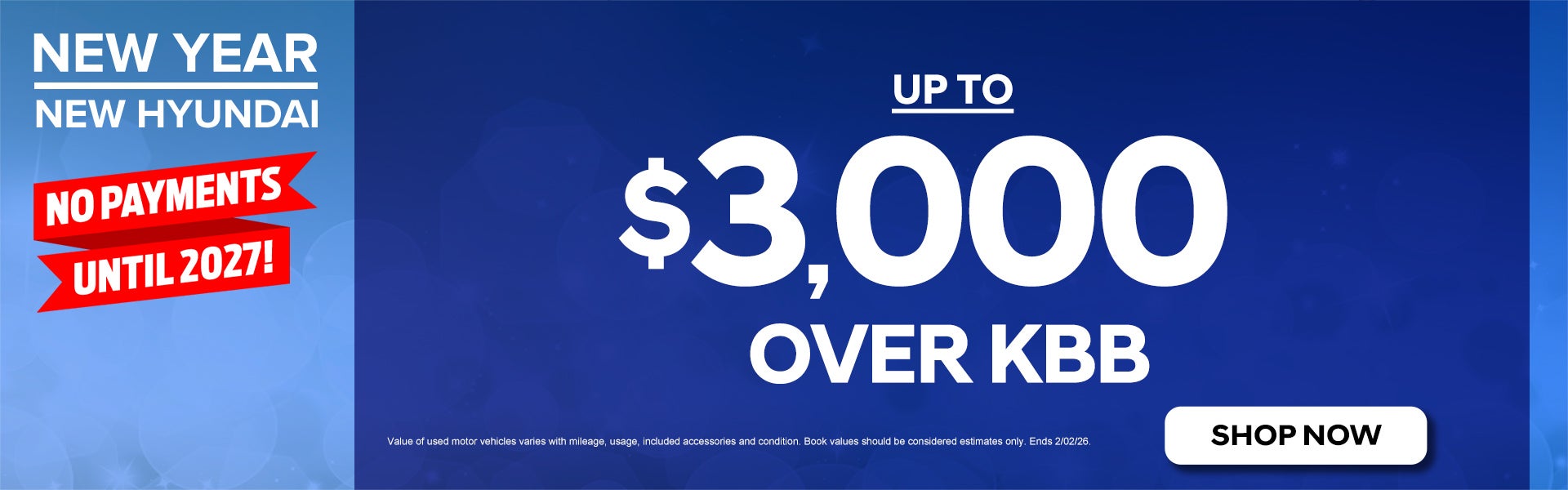 Up to $3,000 over KBB for your trade