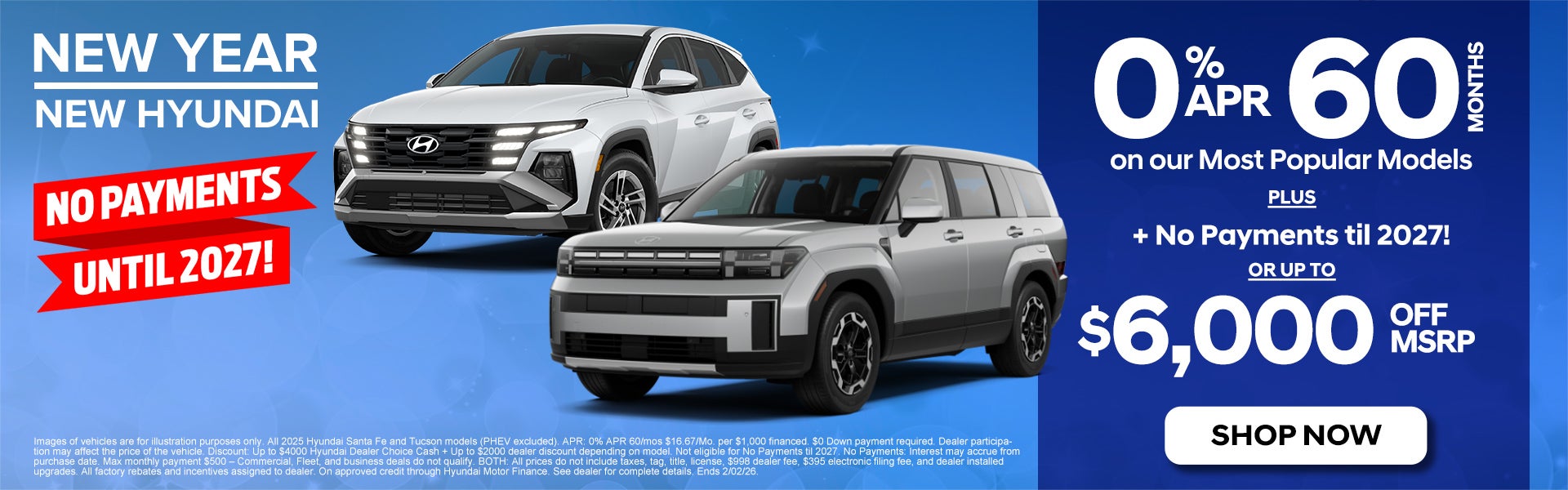 0% APR for 60 Months + No Payments until 2027!!!