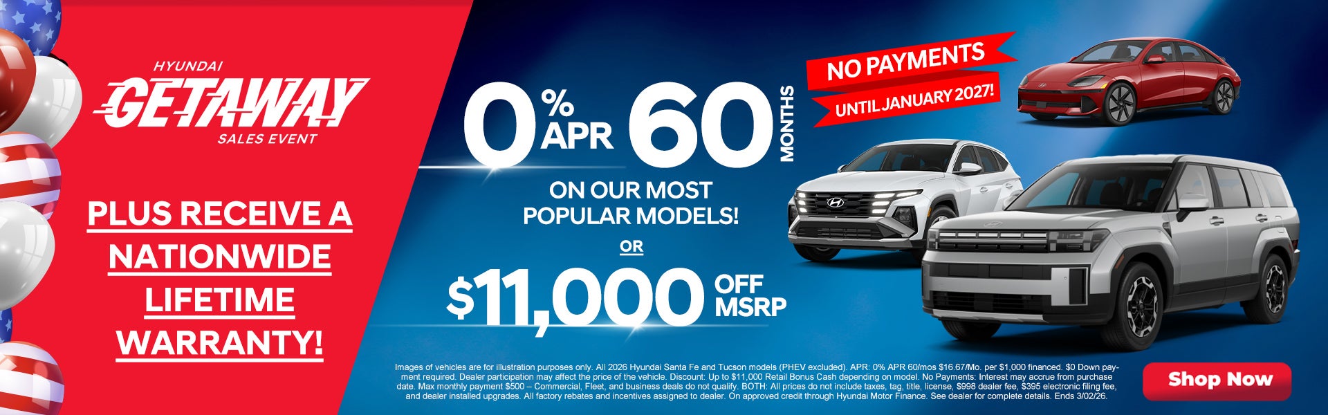 0% APR for 60 Months + No Payments until 2027!!!