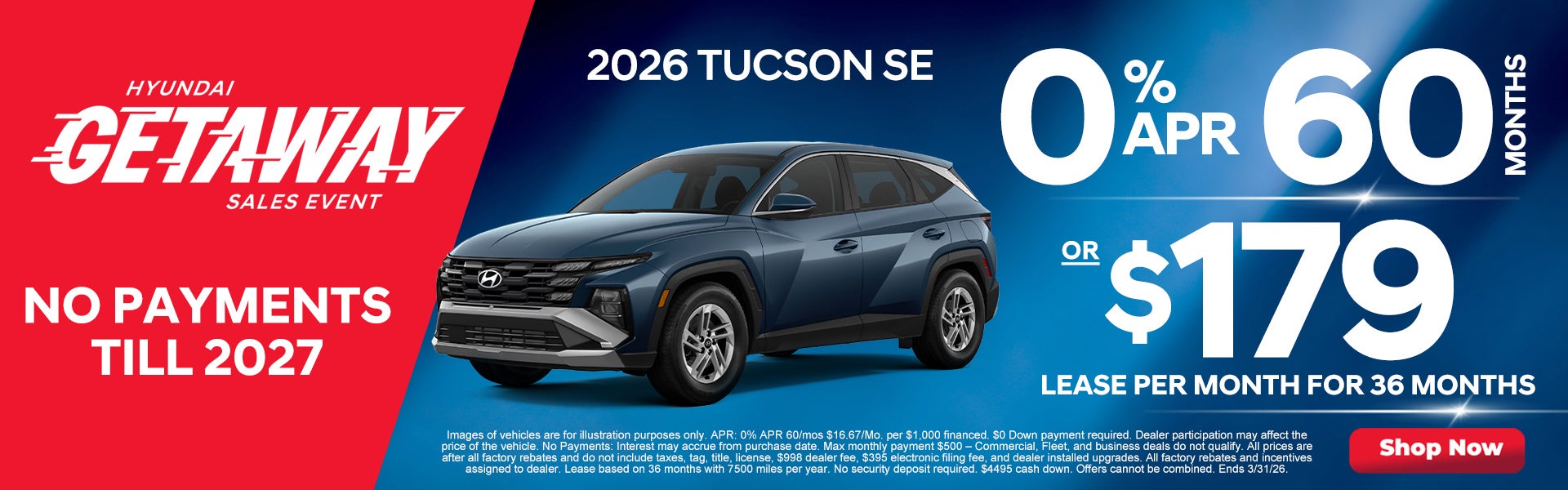 2025 Tucson SE $179/mo