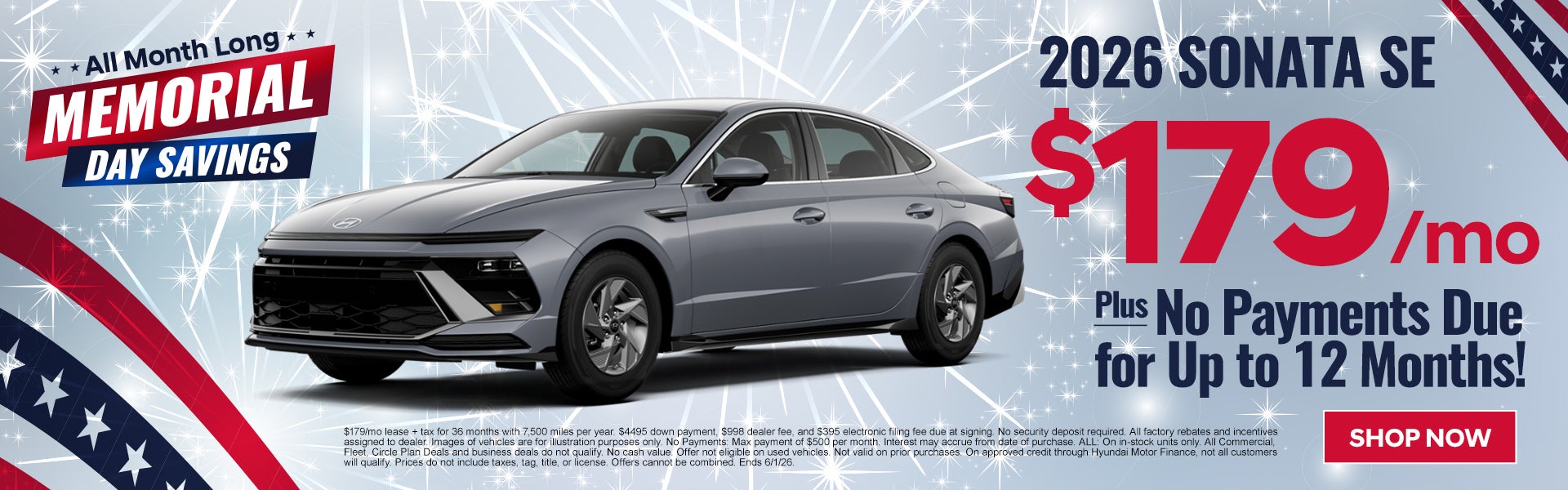 2026 Sonata $179/mo