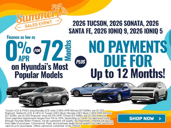 0% for 72 PLUS No Payments for up to 12 months!
