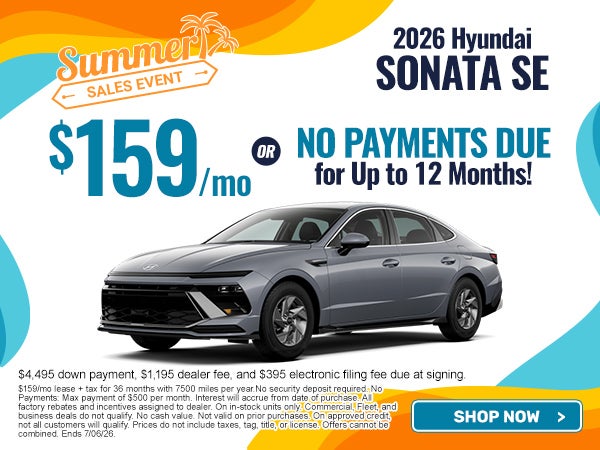 2026 Sonata $159/mo