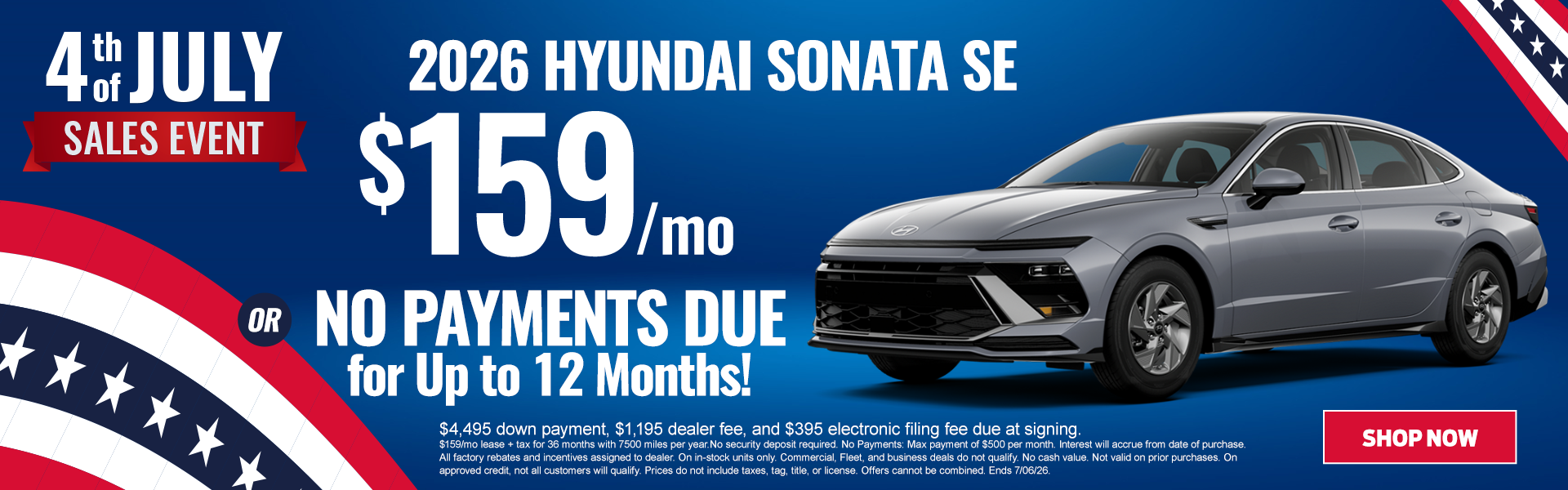 2026 Sonata $159/mo