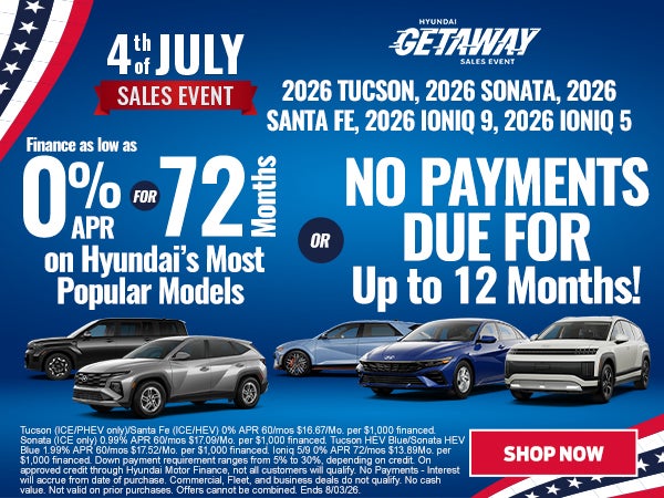 0% for 72 OR No Payments for up to 12 months!