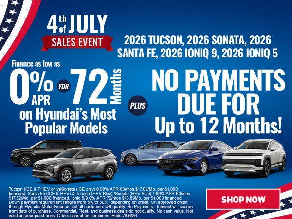0% for 72 PLUS No Payments for up to 12 months!