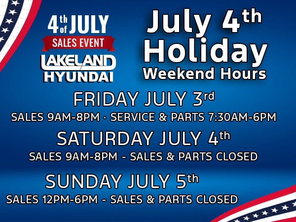 July 4th Weekend Holiday Hours