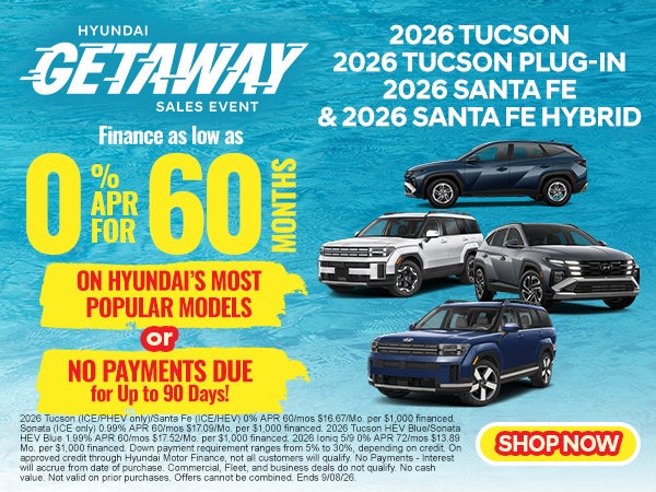 Lakeland Hyundai GETAWAY Sales Event