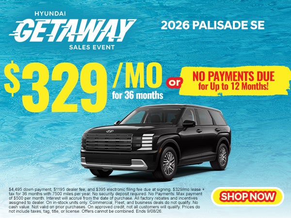 2026 Palisade SE $329/mo