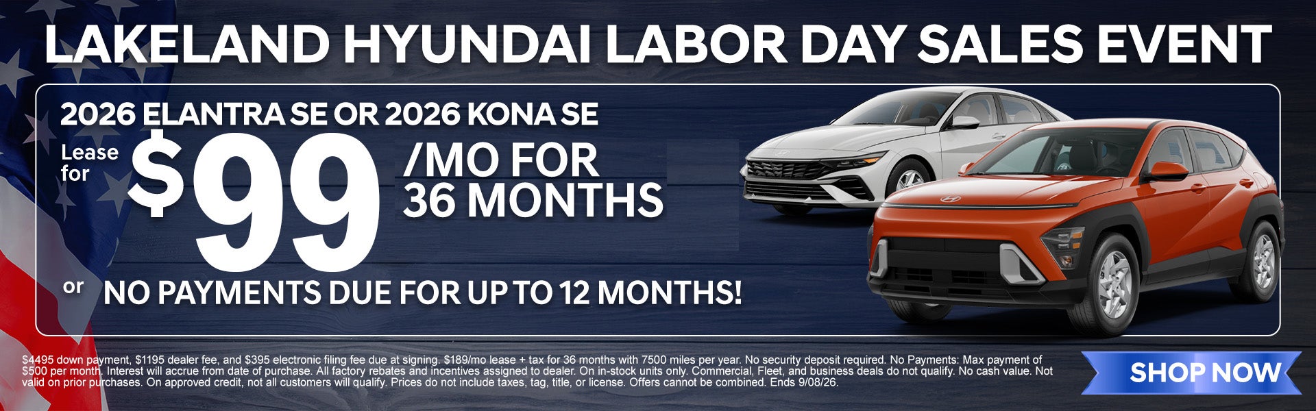 2026 Elantra of Kona just $99/mo