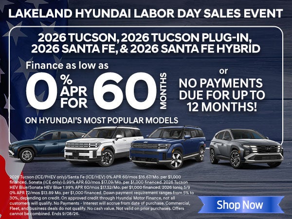 0% for 60 Months OR NO PAYMENTS for up to 12 months