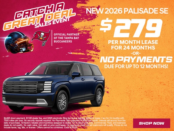 2026 Palisade SE $289/mo