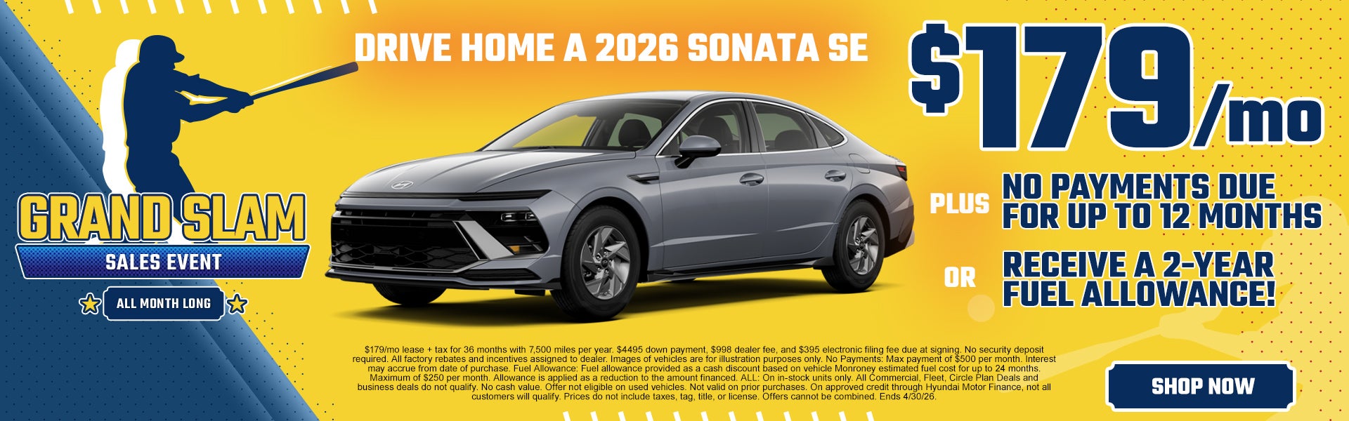 2026 Sonata $179/mo
