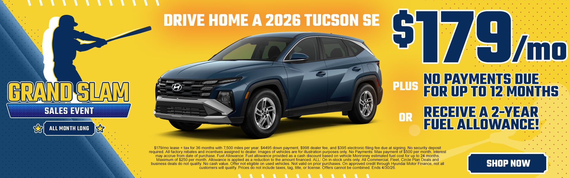 2025 Tucson SE $179/mo